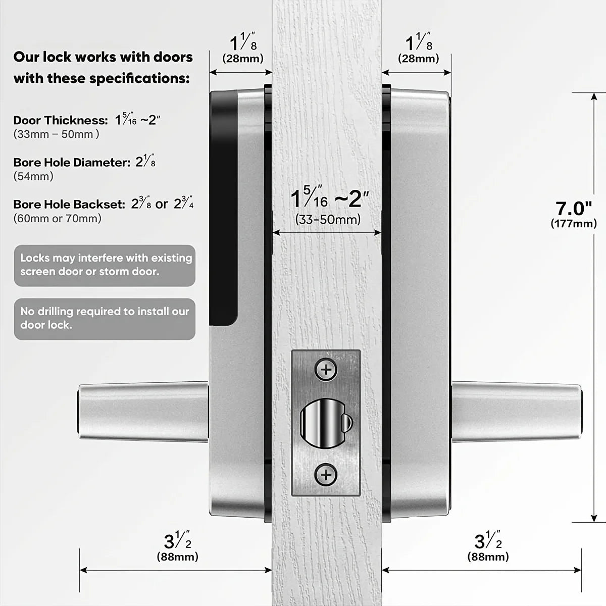 Serrure Connectée Empreinte Digitale L.AOL.AU B05 – WiFi, NFC, Tactile, IP67, 5-en-1