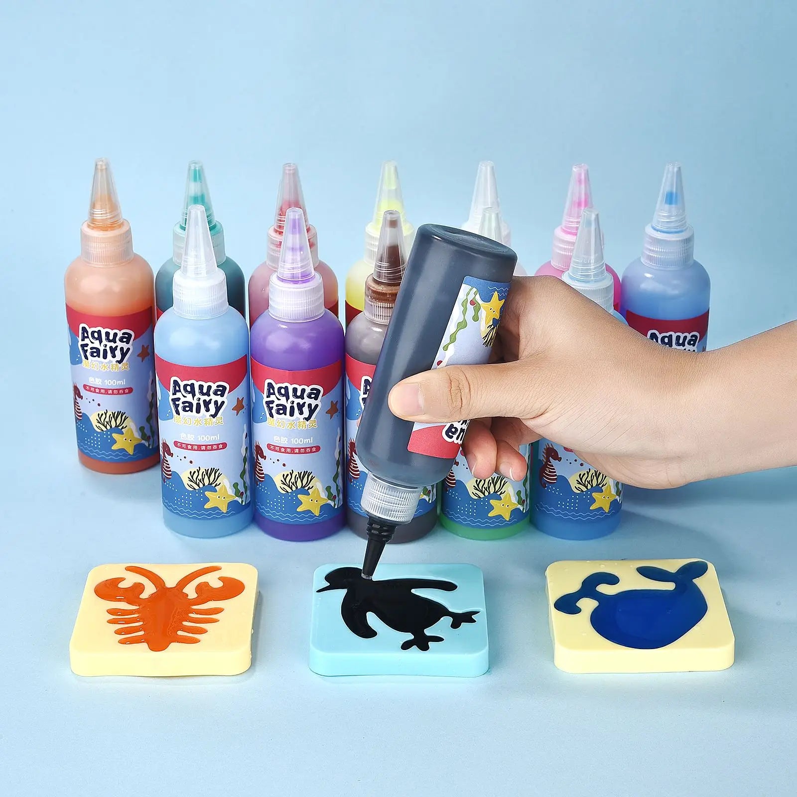 Kit Solution Magique Water Elves | DIY Créatif Enfants, Peinture & Stickers Aquatiques, 20 Assortiments – CLEVI Paris