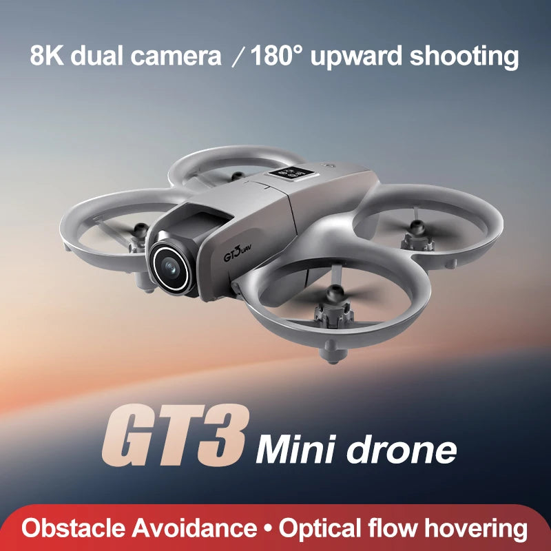 Drone JJRC GT3 8K Double Caméra Réglable 180° – Évitement d'Obstacles, Flux Optique, FPV WiFi & 20 Min de Vol – CLEVI Paris