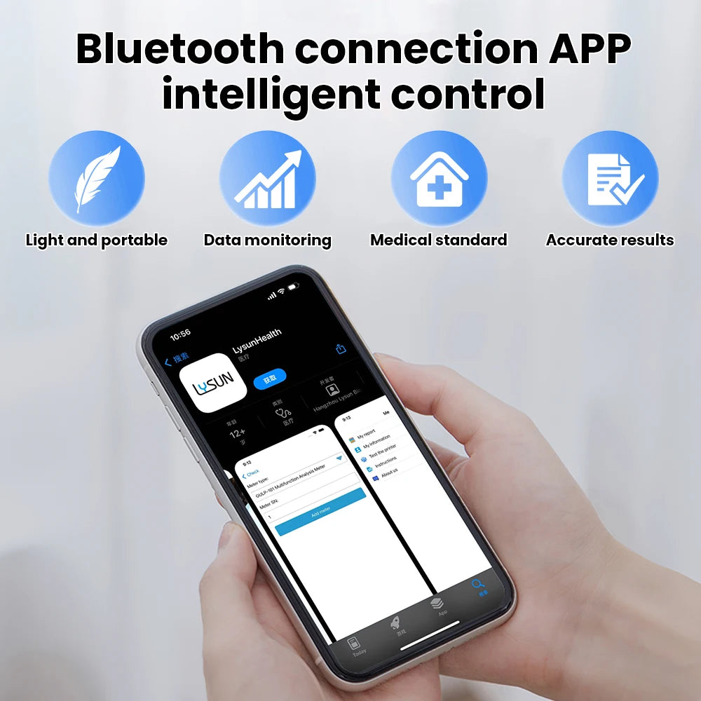 Analyseur Fonction Rénale 3-en-1 Acide Urique Créatinine Urée Bluetooth – CLEVI Paris