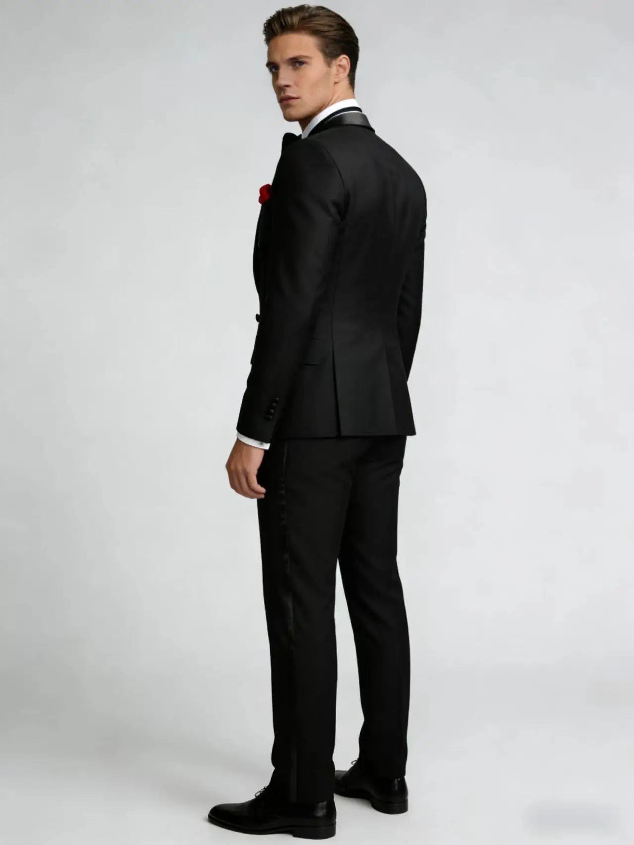 Costume Smoking Double Boutonnage Homme Slim Fit Châle Revers – CLEVI Paris