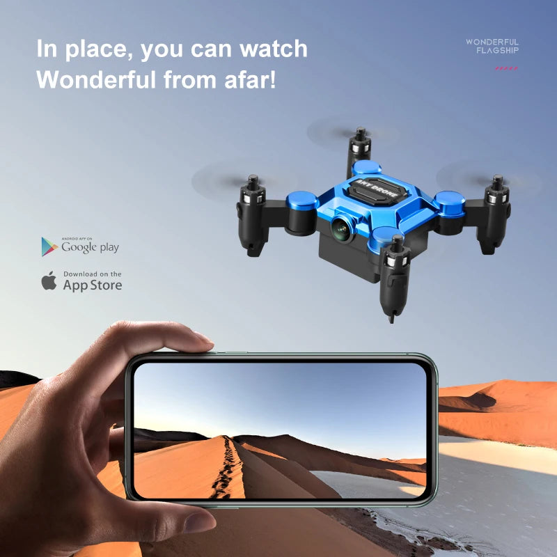 Mini Drone Pliable K04 – Caméra 4K, Moteur Brushless, Protège-Hélices, 12 min de Vol – CLEVI Paris