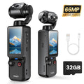 Caméra Action Corporelle W&O Q7 – 2,5K UHD Objectif 180° Batterie 7h Carte 32Go Incluse 1 Bouton Vlog – CLEVI Paris