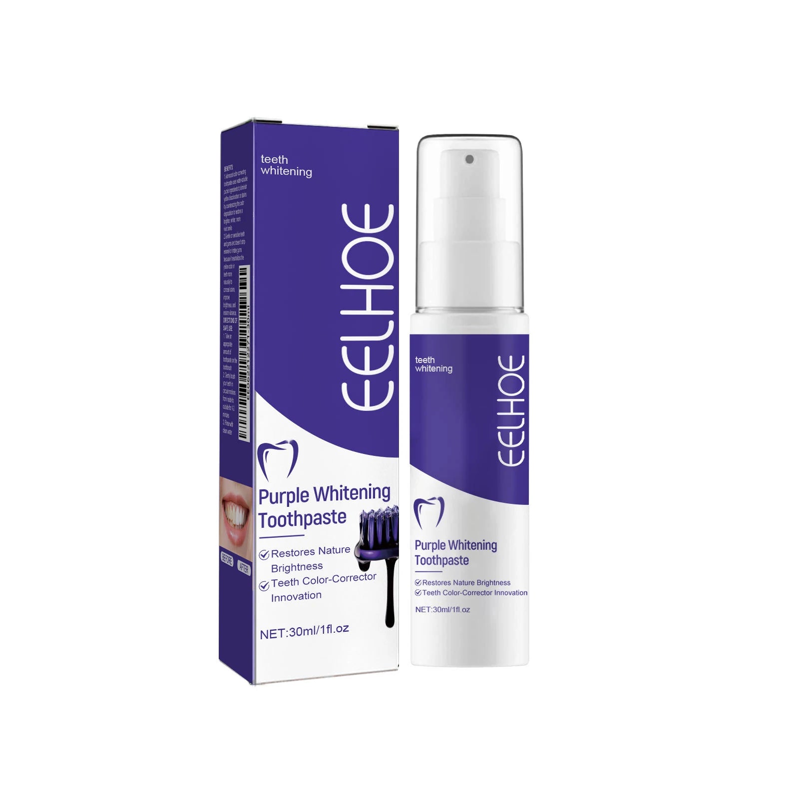 Dentifrice Blanchissant V34 | Correcteur de Couleur Violet & Haleine Fraîche