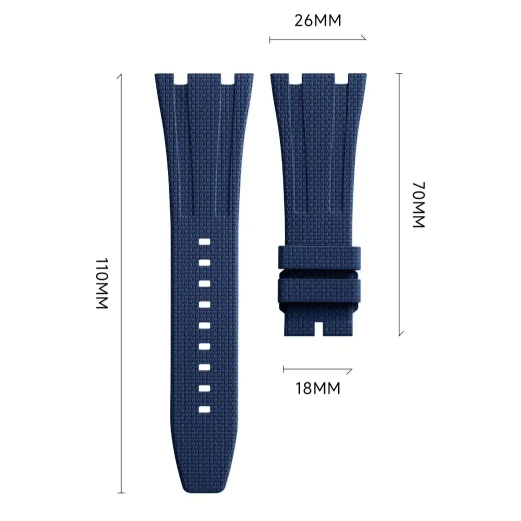 Bracelet Montre FKM Caoutchouc Motif Voile 26mm Compatible Audemars Piguet Royal Oak AP15400 26240 15500 26331 7 Coloris – CLEVI Paris