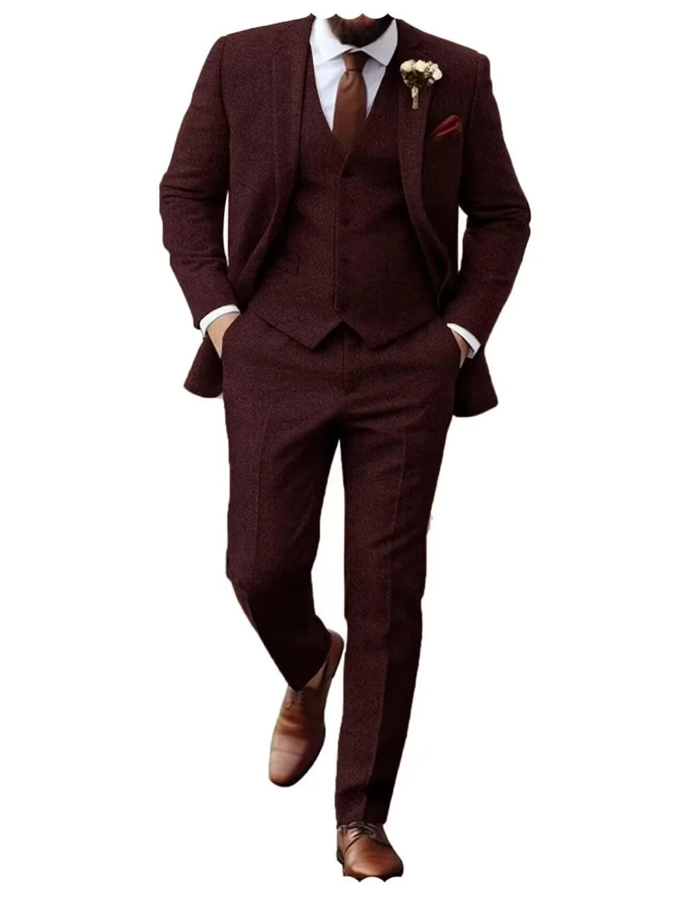 Costume homme 3 pièces à chevrons – CLEVI Paris