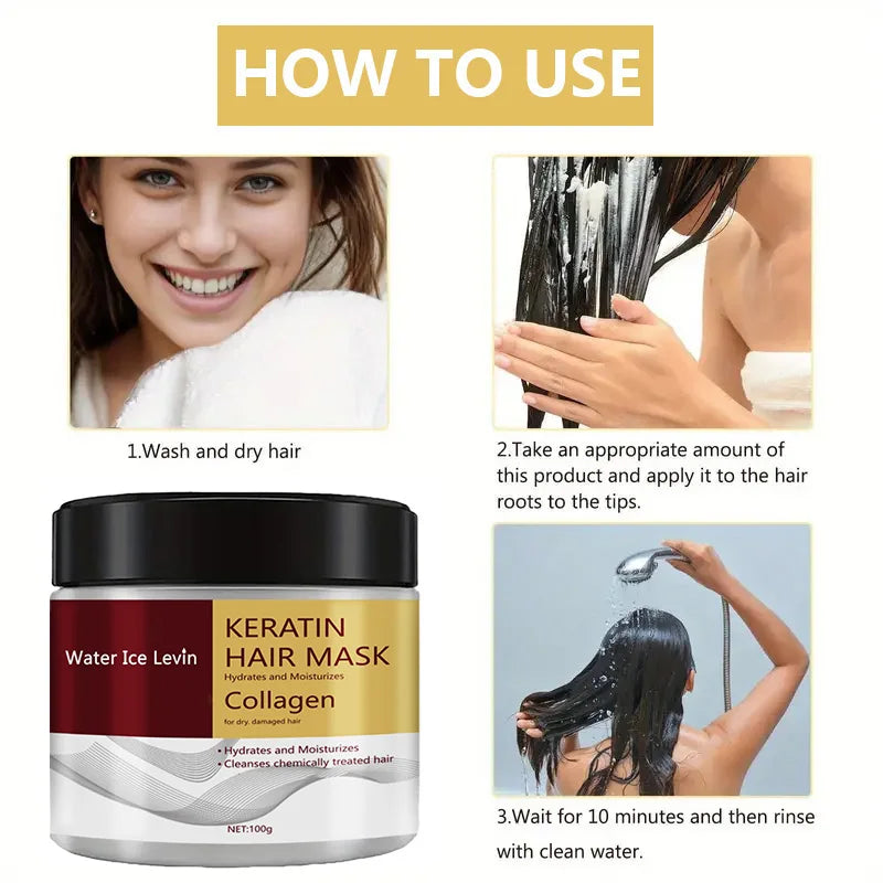Masque Kératine Collagène Réparateur Cheveux – CLEVI Paris