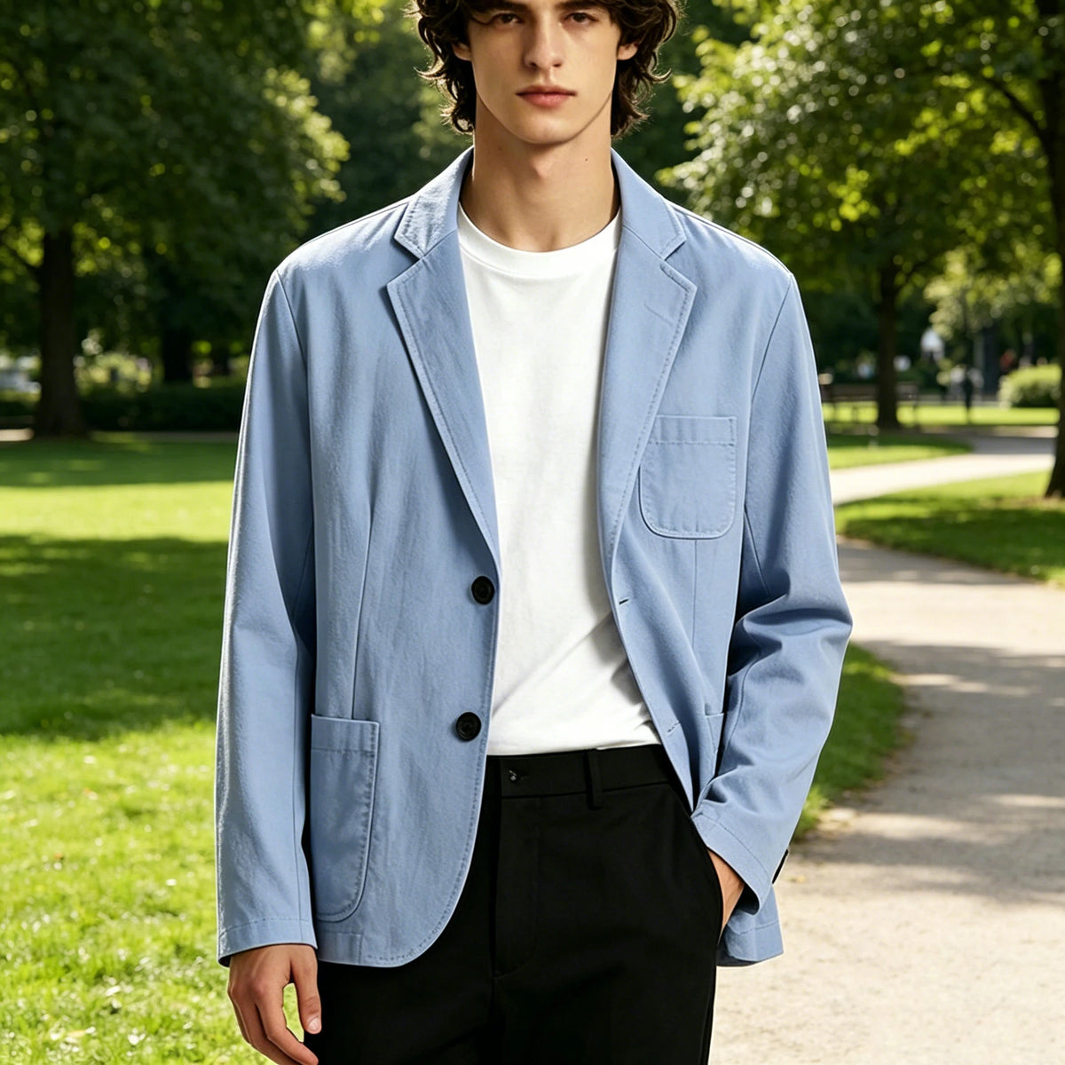Blazer lin homme coupe slim – CLEVI Paris