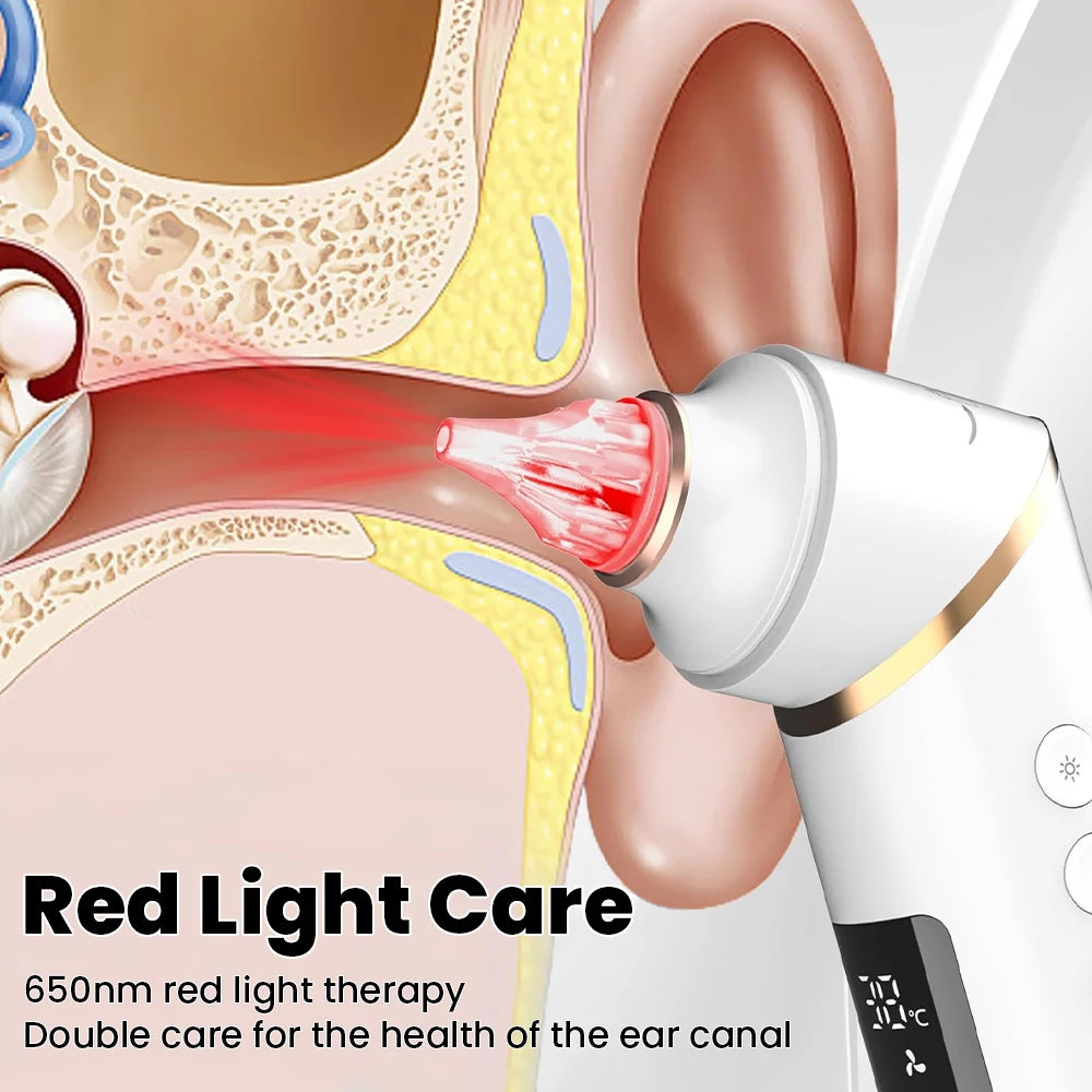 Sèche-Oreilles Électrique 3 Températures Luminothérapie Rouge Rechargeable – CLEVI Paris