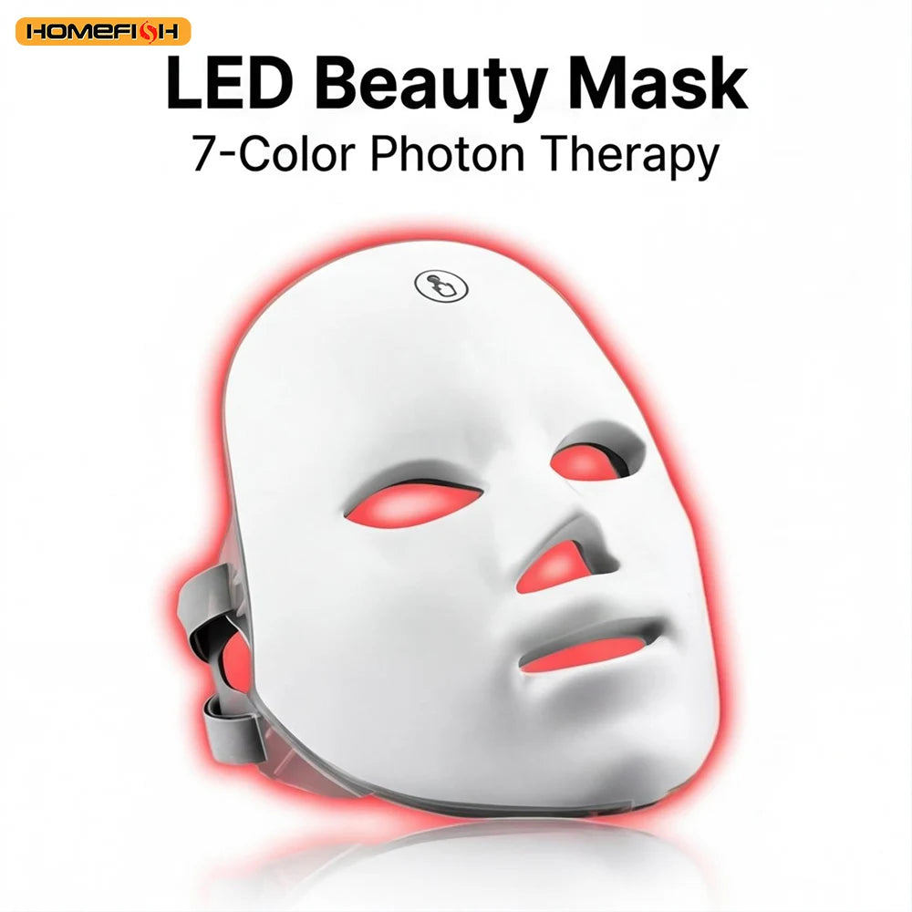 Masque LED Photon Thérapie 7 Couleurs Anti-Acné Anti-Rides Rajeunissement – CLEVI Paris