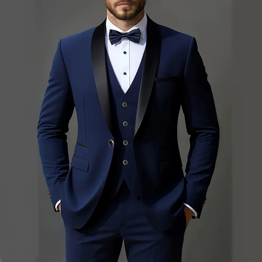Costume 3 Pièces Homme Veste Gilet Pantalon – CLEVI Paris