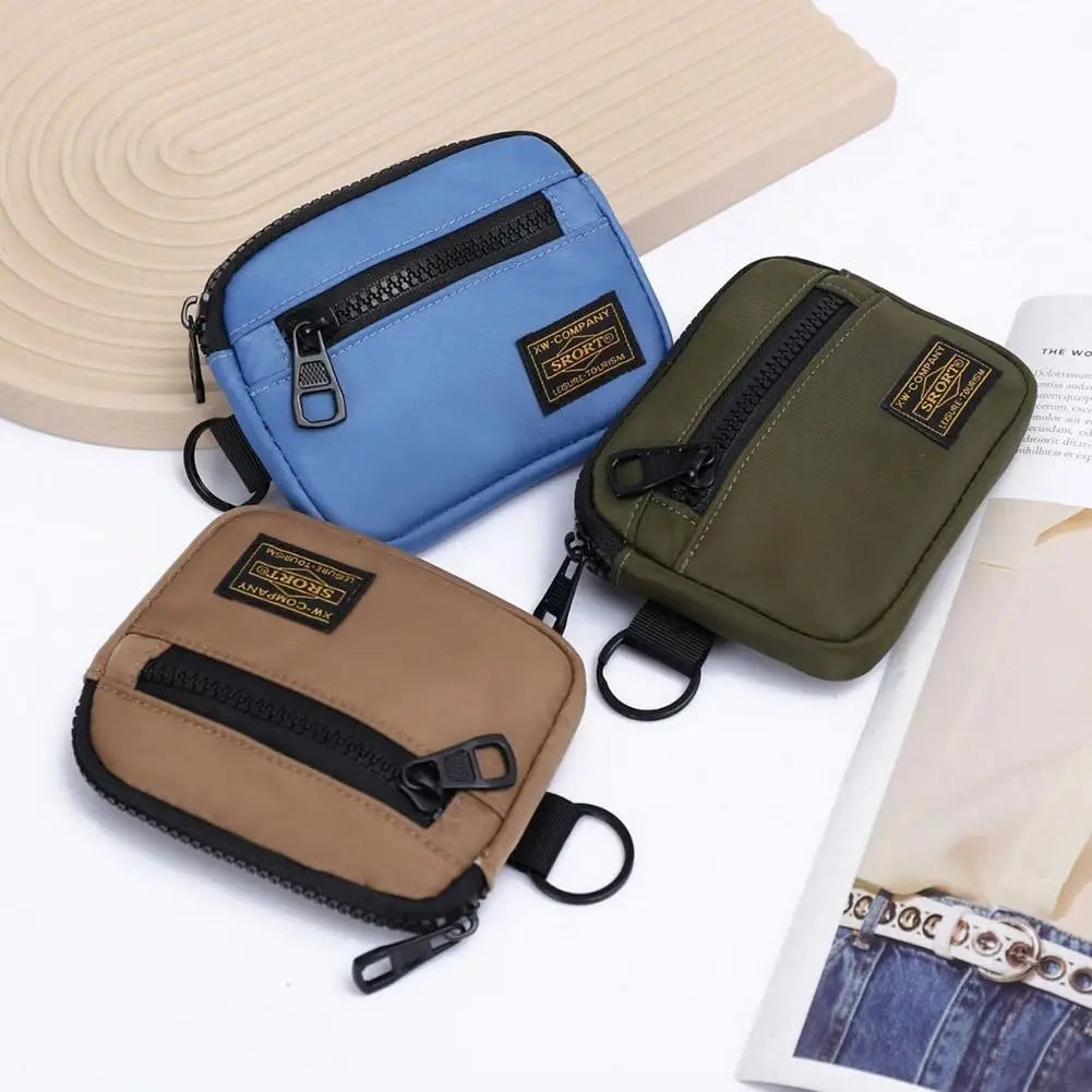 Porte-Monnaie Oxford Zipper Compact Unisexe — CLEVI Paris