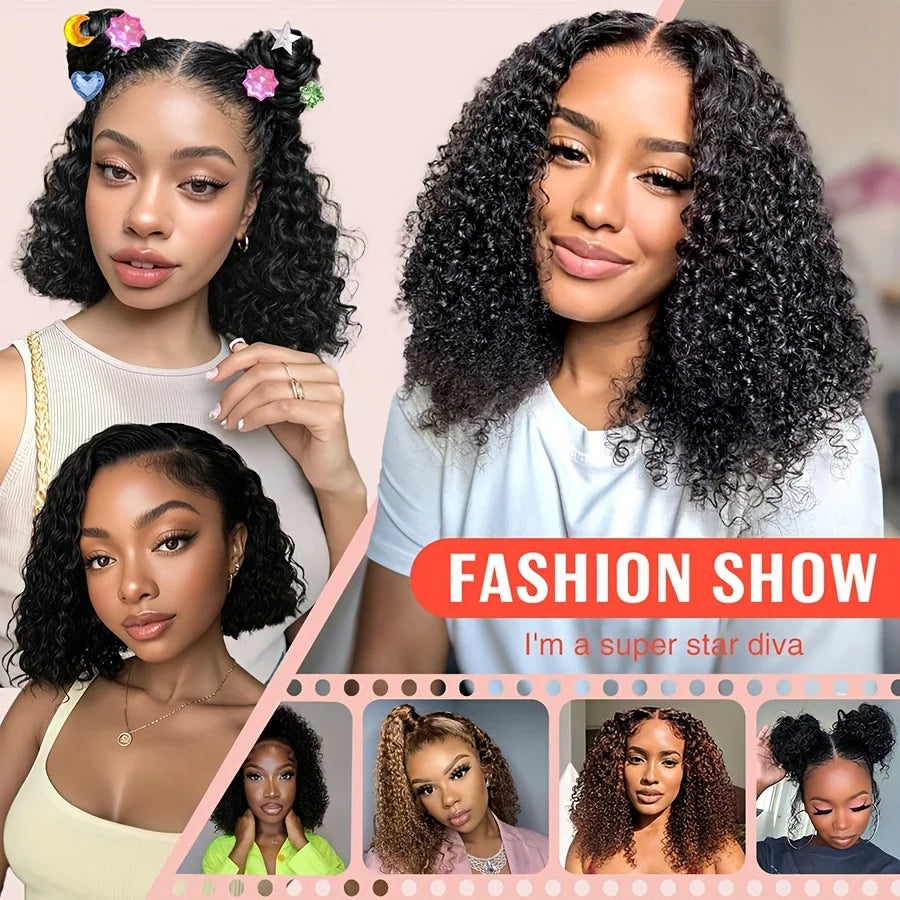 Perruque BOB Deep Wave Lace Front 13x4 HD Glueless Cheveux Humains 6-18 Pouces – CLEVI Paris