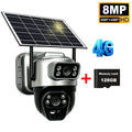 Caméra Solaire 4G V380 Pro 8MP Double Objectif PTZ 350° SIM Incluse PIR Suivi IA Vision Nocturne IP66 – CLEVI Paris