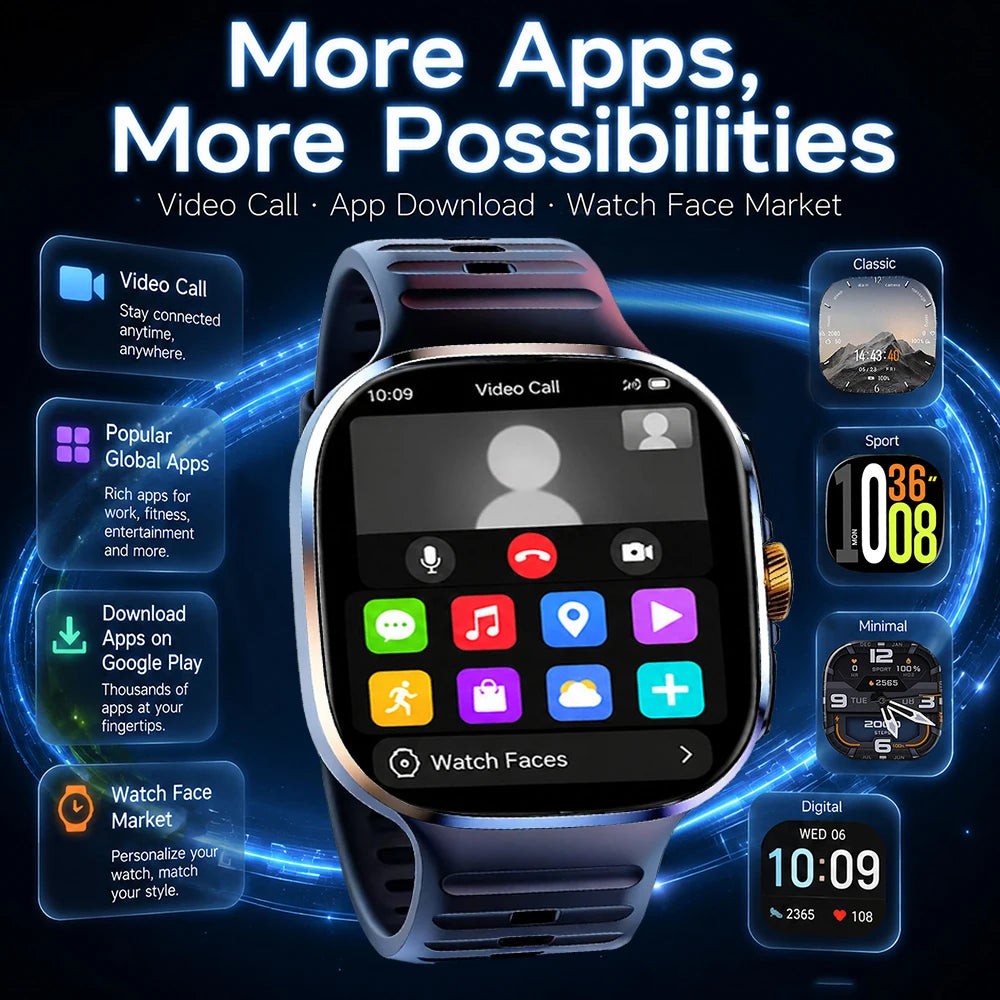 Montre BAOAIQI AMOLED 2,4″ avec SIM – CLEVI Paris