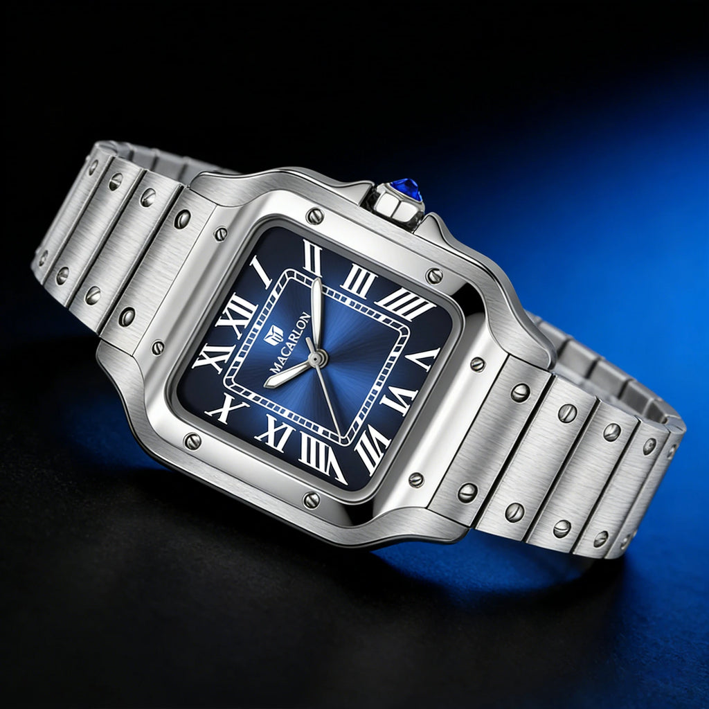 Montre Mécanique Homme MACARLON 1715 – 38mm, Saphir, NH35 Automatique & Étanche 100m