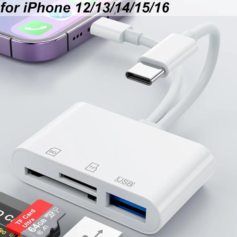 Lecteur SD/TF USB-C OTG iPhone & Android – CLEVI Paris
