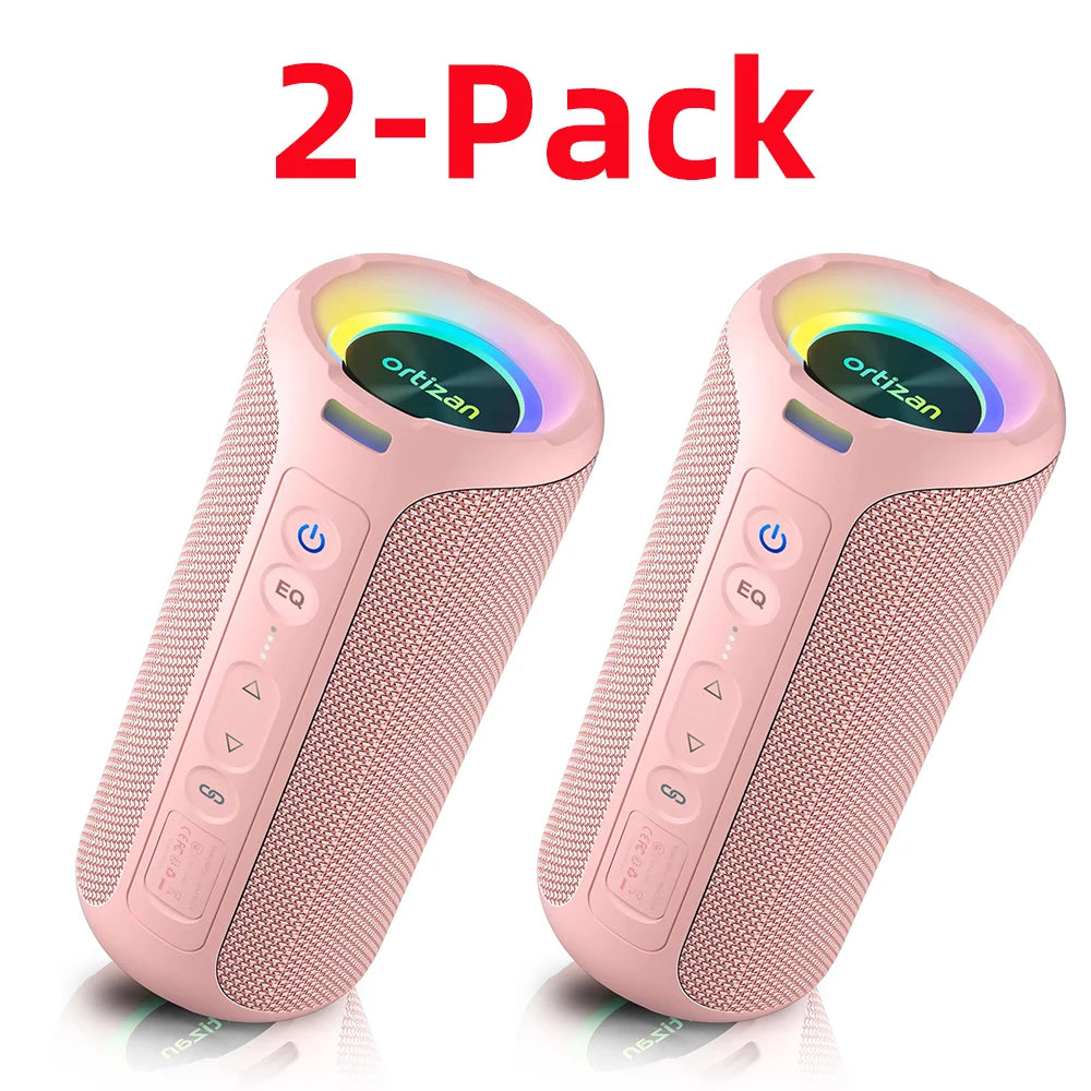 Enceinte Bluetooth 40W – IPX7, LED 7 Couleurs, TWS, 3 EQ, 6600mAh | Ortizan X8 Pro