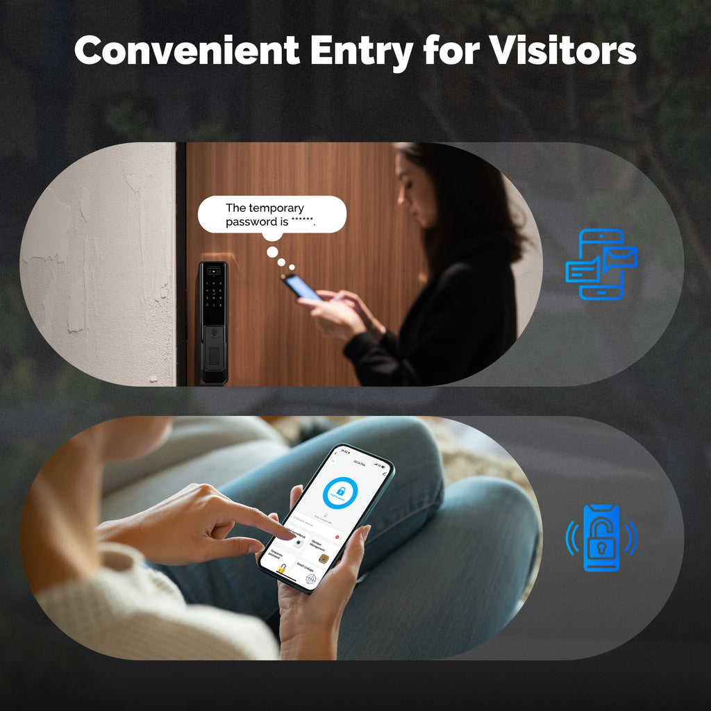 Serrure Connectée MOES Reconnaissance Faciale & Veine Palmaire WiFi Tuya – CLEVI Paris