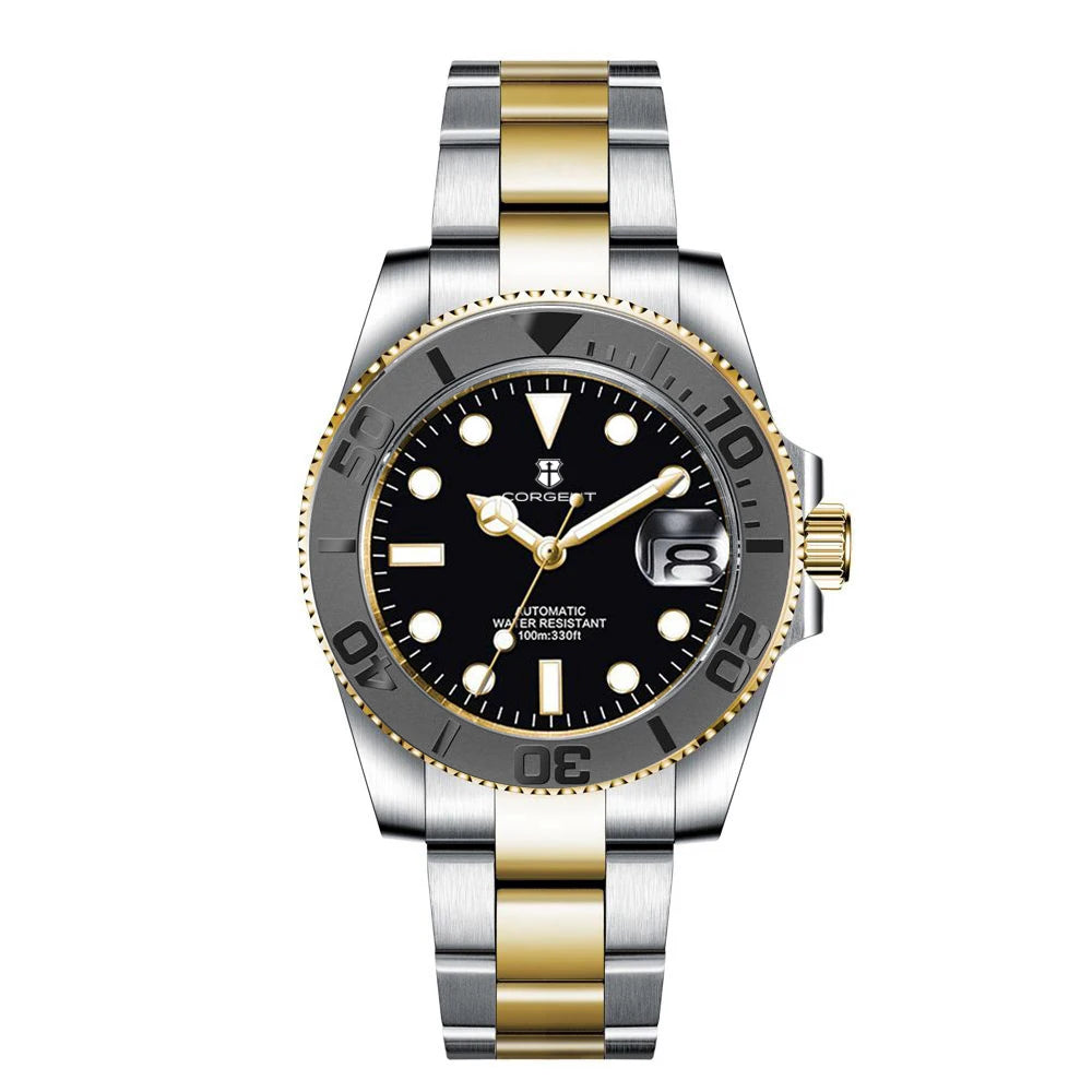 Montre Automatique Homme Corgeut NH35 – Diver 40mm Lunette Céramique Verre Saphir – CLEVI Paris