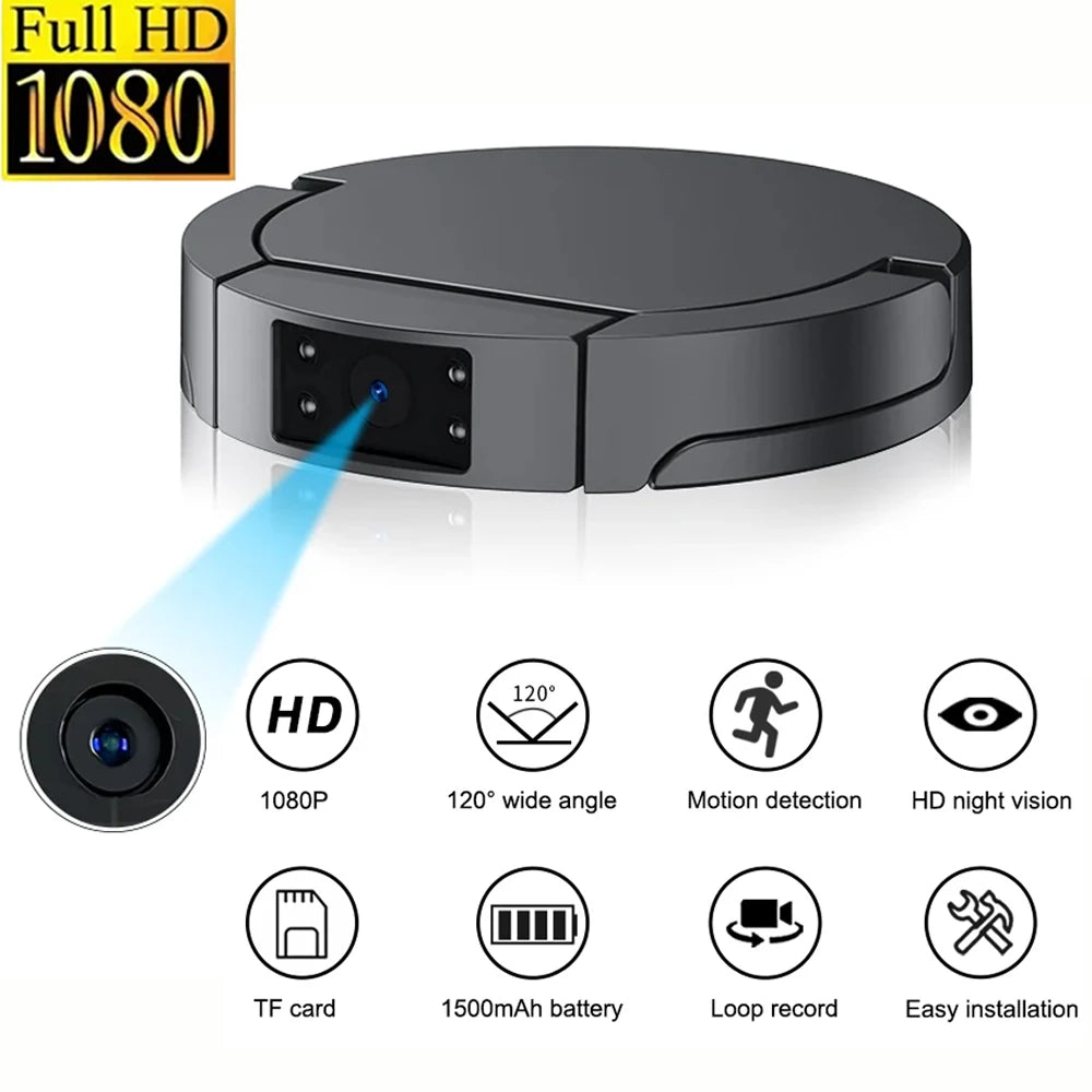 Mini Caméra Espion 1080p MD35 – Vision Nocturne IR, 9-10h Autonomie, Détection de Mouvement, Sans WiFi – CLEVI Paris