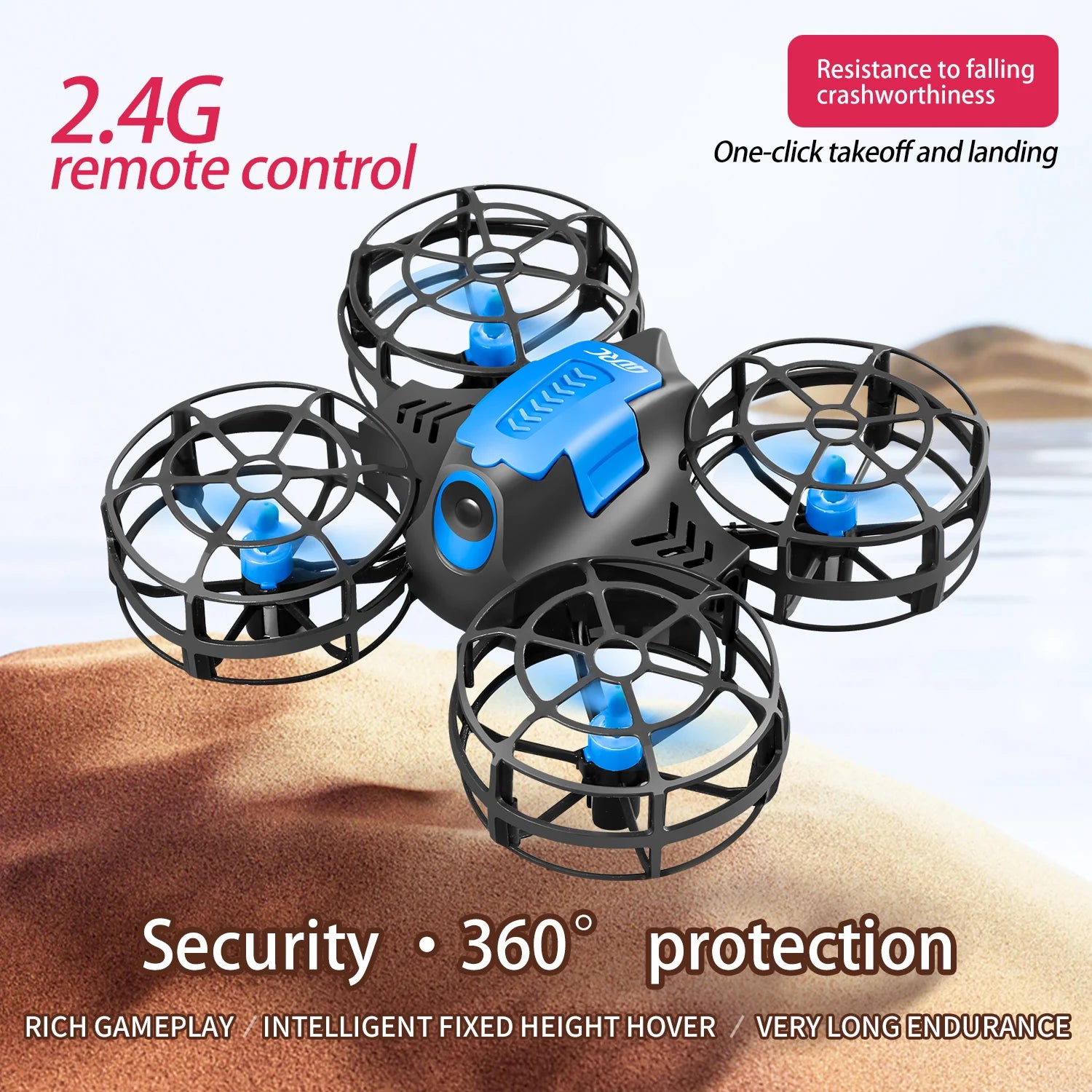 Mini Drone Télécommandé 4DRC V18 – Mode Sans Tête, Maintien d'Altitude, Flip 3D