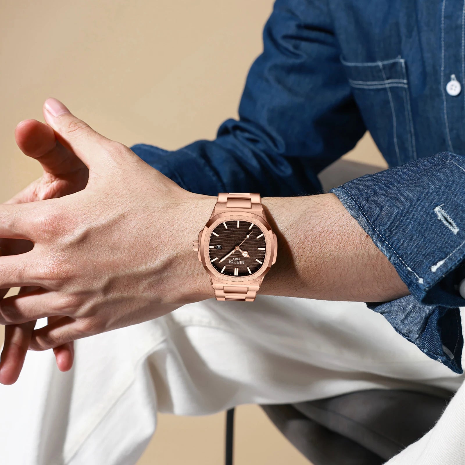 Montre Homme Quartz Militaire | Acier Inoxydable Date Automatique – CLEVI Paris