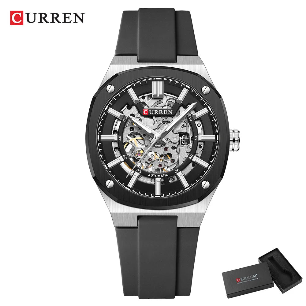 Montre Mécanique Automatique Homme CURREN 8485 – Verre Saphir, Acier Inoxydable