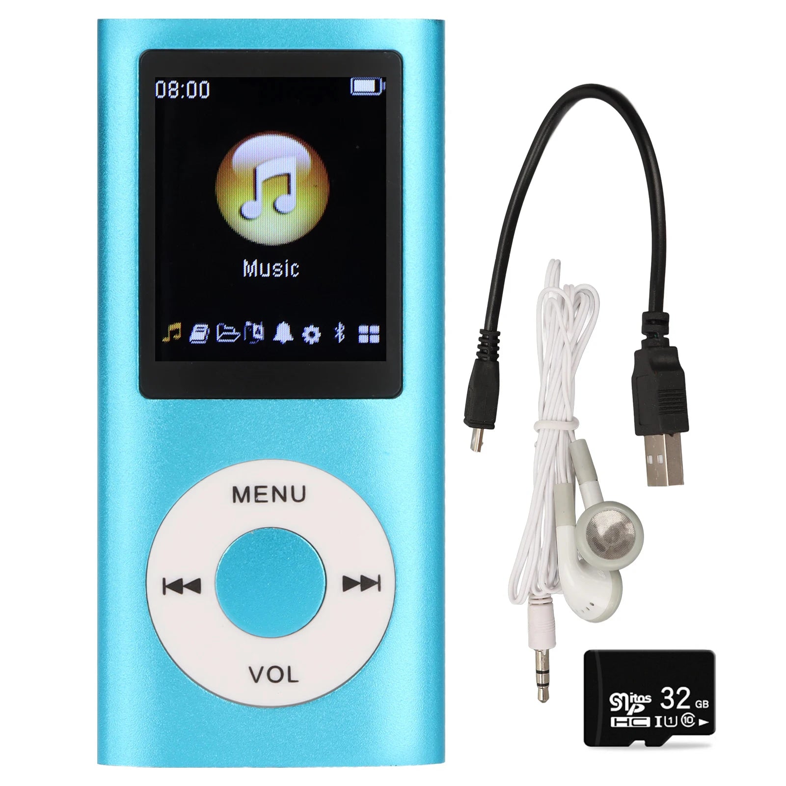 NVPONE Lecteur MP3 Aluminium Écran LCD 1,8" Bluetooth FLAC TF 64Go 8h – CLEVI Paris