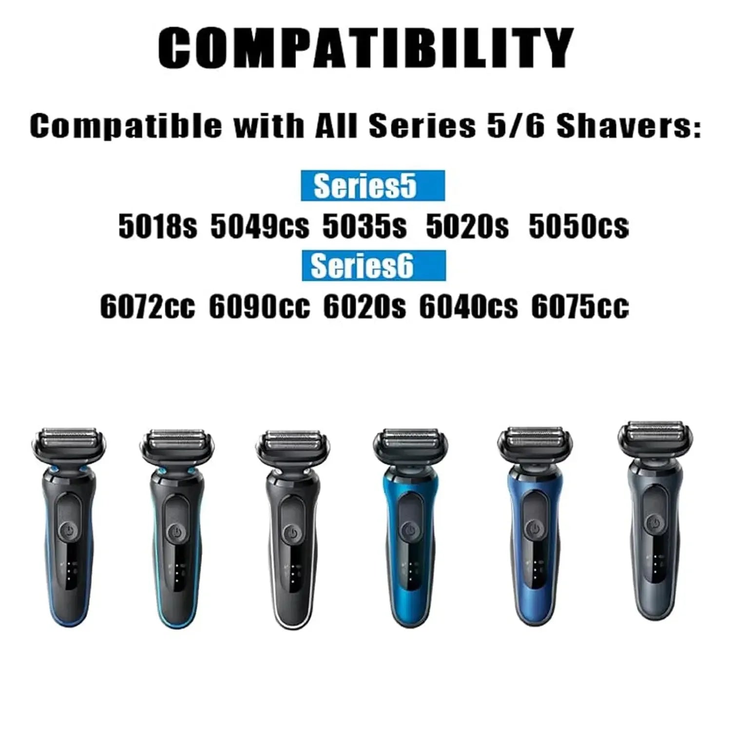 Tête de Remplacement 53B Compatible Braun Série 5 & 6 – Rasoir Électrique Homme