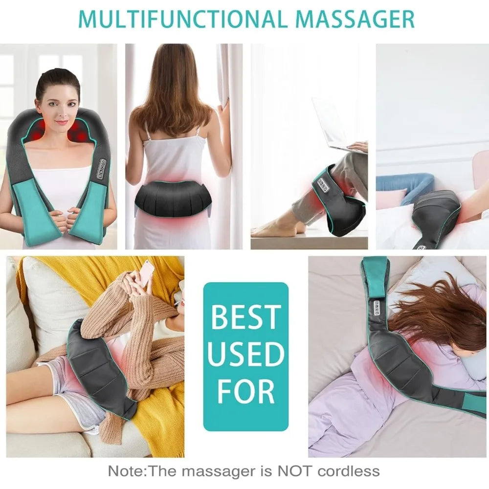Châle Massant Cervical Chauffant Lumière Rouge – CLEVI Paris