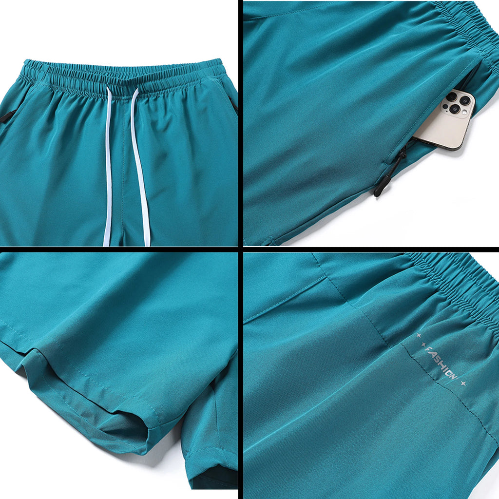 Short de Sport Séchage Rapide Homme | Polyester, Taille Élastique, Gym & Running – CLEVI Paris
