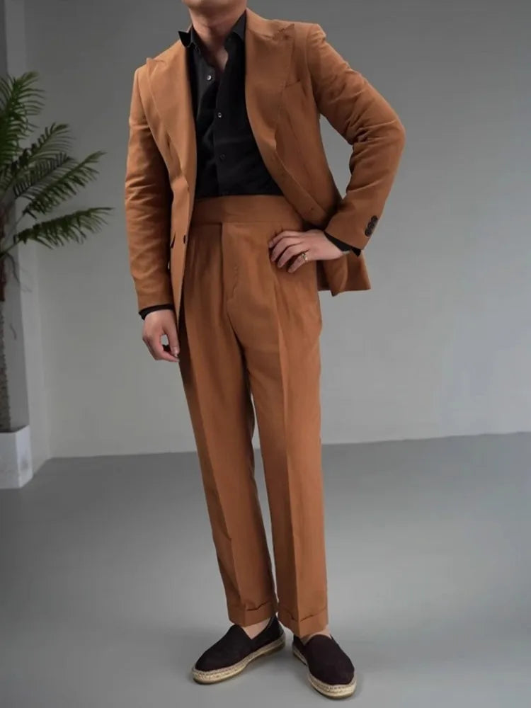 Costume homme 2 pièces coton, lyocell & lin – CLEVI Paris