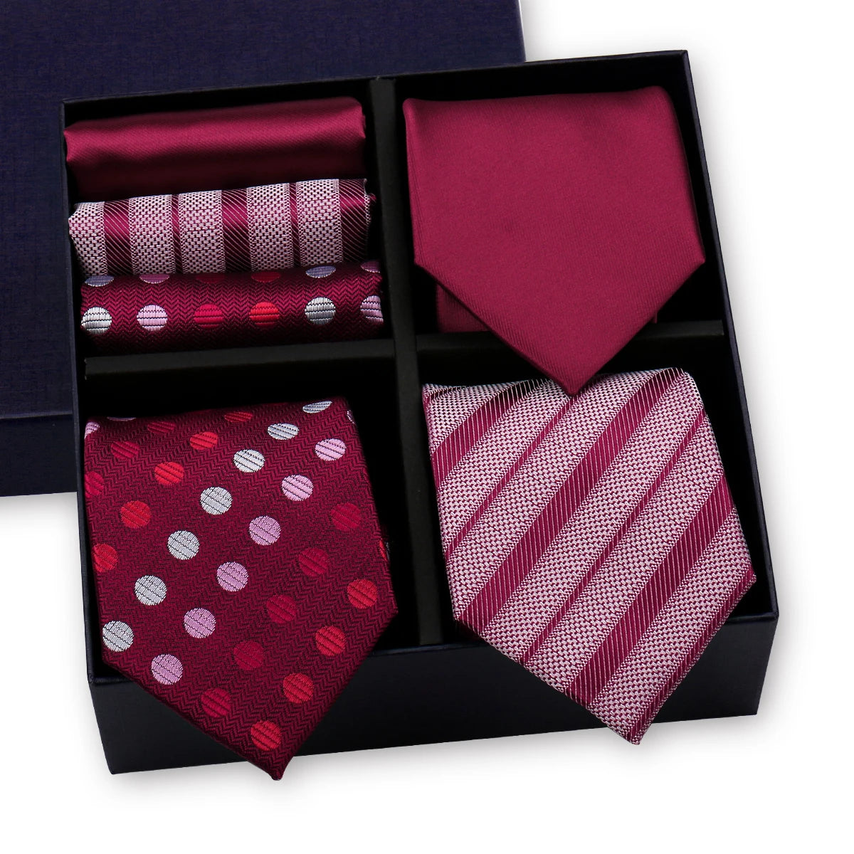 Coffret 3 cravates unisexes avec pochettes – CLEVI Paris