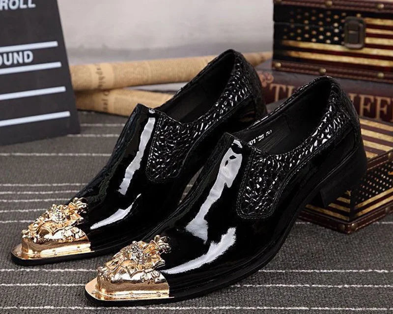 Chaussures Homme Croco Métal Chaîne – CLEVI Paris