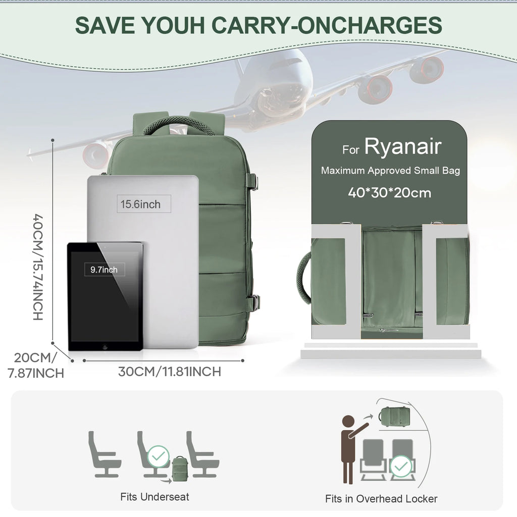 Sac à Dos Cabine 40x30x20 en Nylon — Compatible Ryanair, Laptop, Voyage, 4 Coloris | CLEVI Paris