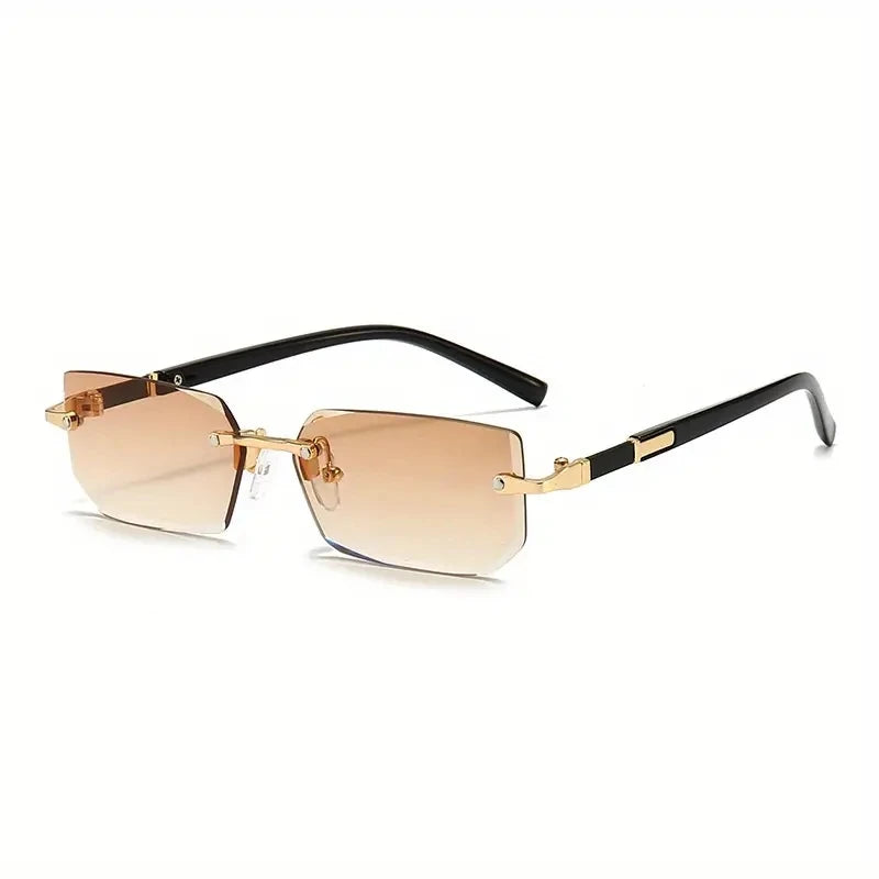 Lunettes de Soleil Sans Monture Rectangle Fashion — CLEVI Paris