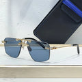 Lunettes de Soleil Sans Monture Double Bridge UV400 – Carrées, Alliage, Unisexe – CLEVI Paris