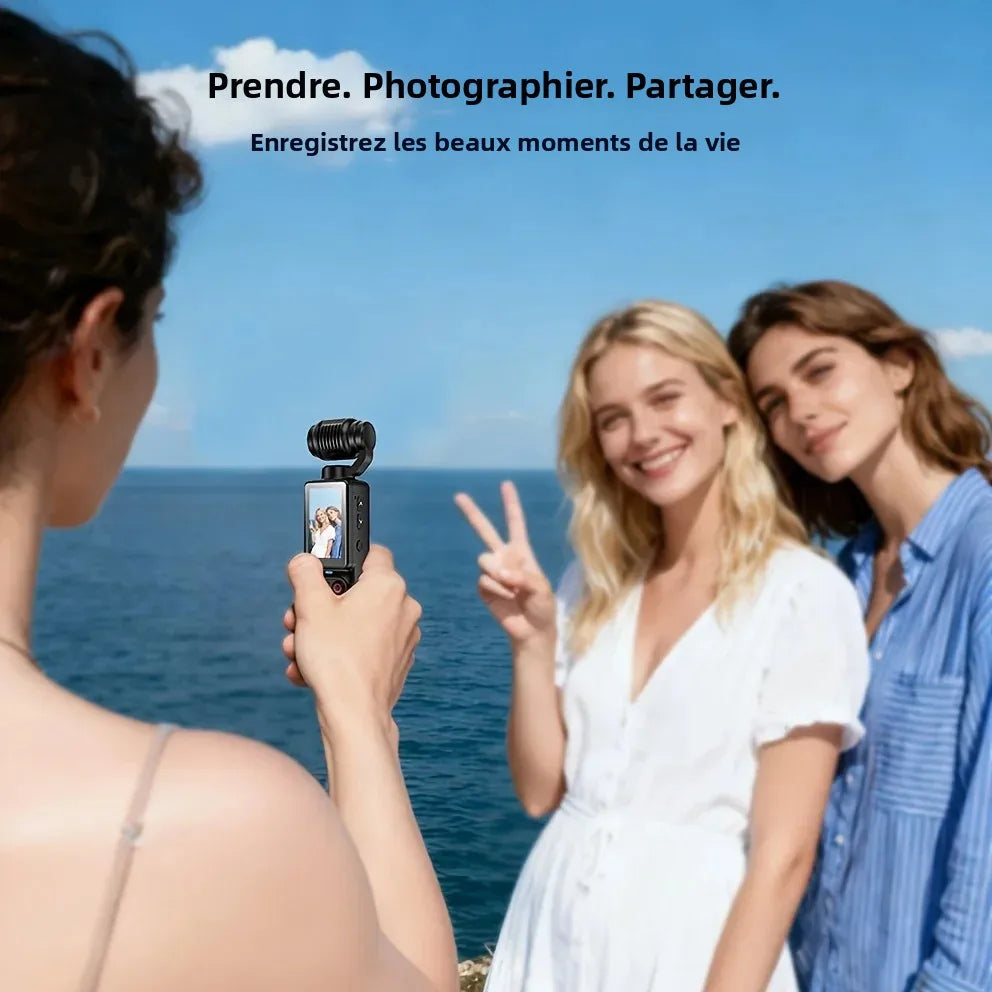 Caméra Action Corporelle W&O Q7 – 2,5K UHD Objectif 180° Batterie 7h Carte 32Go Incluse 1 Bouton Vlog – CLEVI Paris