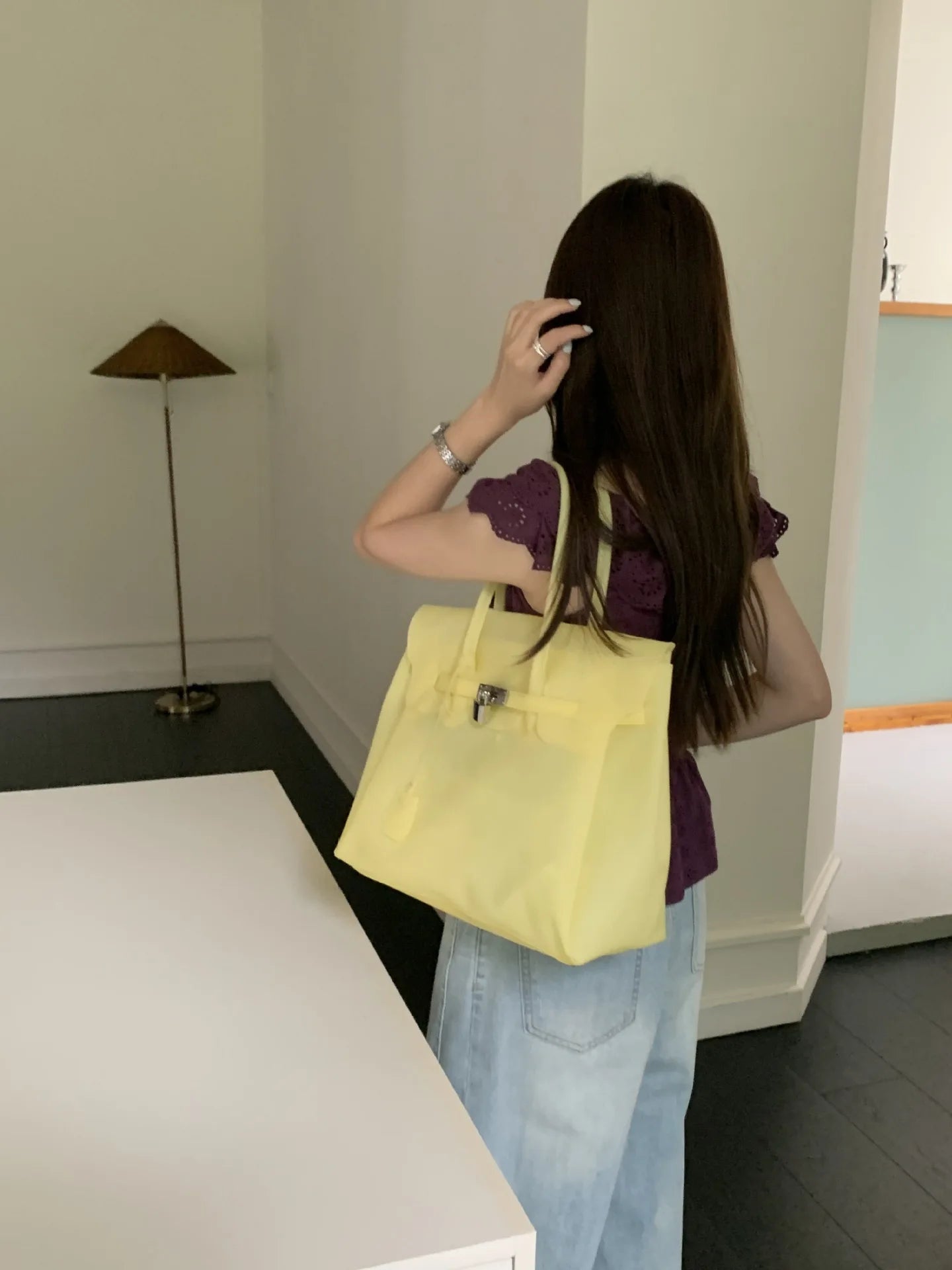 Sac Cabas Femme Style Vintage Minimaliste 20 Coloris Port Épaule Bandoulière – CLEVI Paris