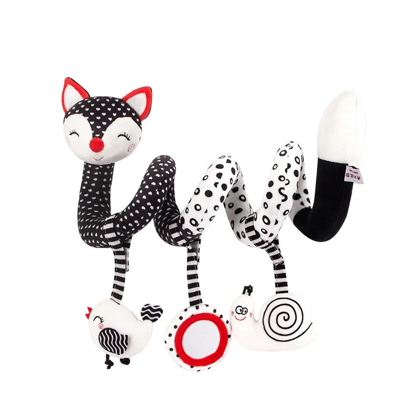 Jouet Sensoriel Bébé Spirale Peluche Animaux Musical Poussette Siège Auto QWZ – CLEVI Paris