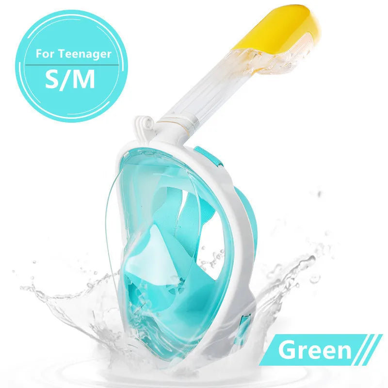 Masque de Plongée Plein Visage Anti-Buée – Snorkeling Adulte & Enfant