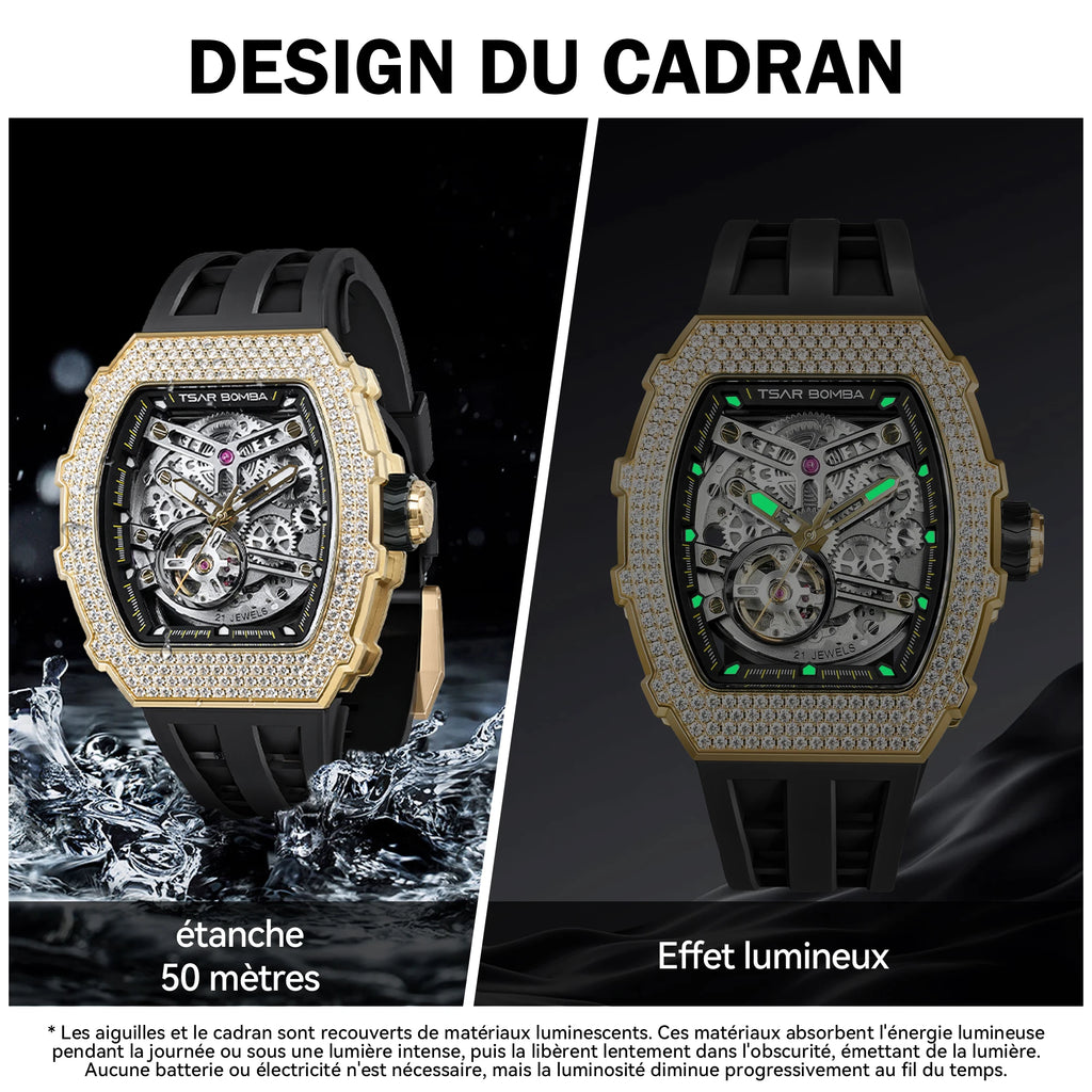 Montre mécanique TSAR BOMBA TB8208D – CLEVI Paris