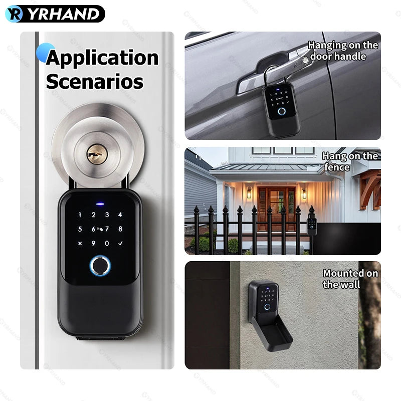 Boîte à Clés Connectée YRHAND K5 Empreinte Digitale Tuya TTLock IP66 – CLEVI Paris