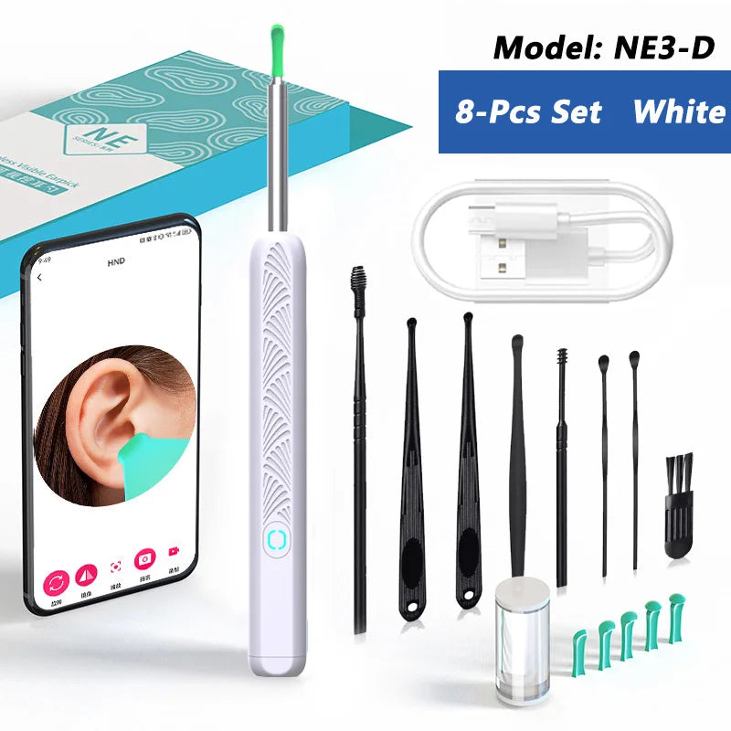 Otoscope Connecté WiFi avec Caméra HD 1080P Nettoyeur Auriculaire Visuel — CLEVI Paris