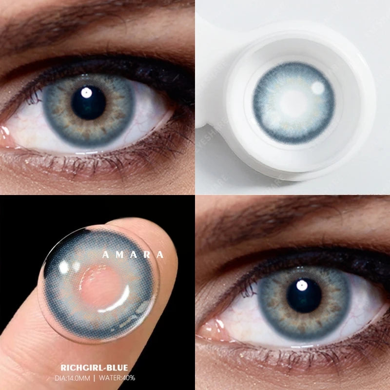 Lentilles de Contact Colorées AMARA | Collections RichGirl, Myakhie & Pattaya | Sans Correction | 1 Paire – CLEVI Paris
