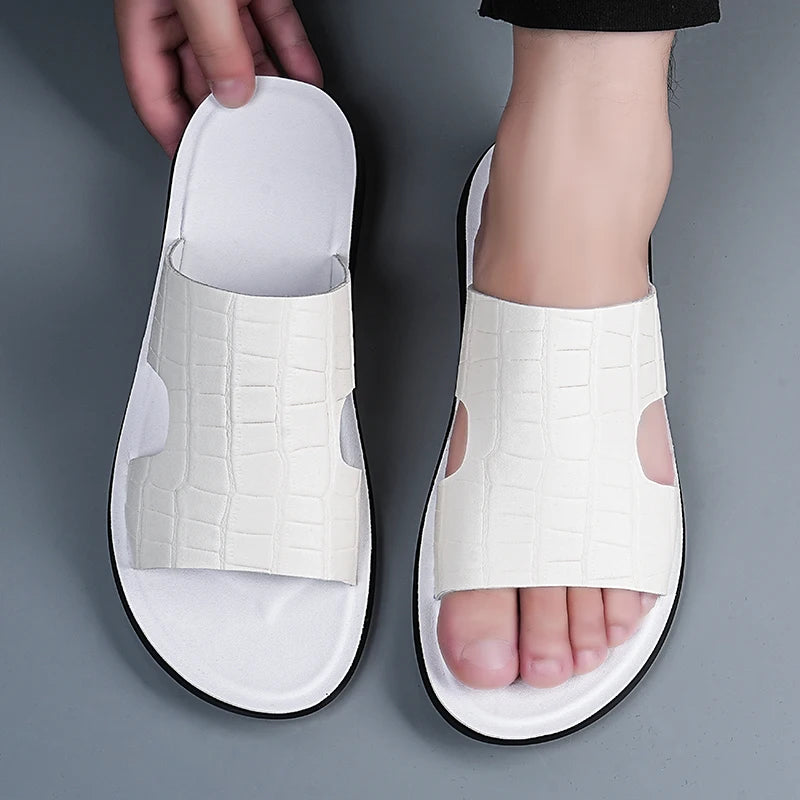 Sandales unisexes à enfiler motif crocodile – CLEVI Paris