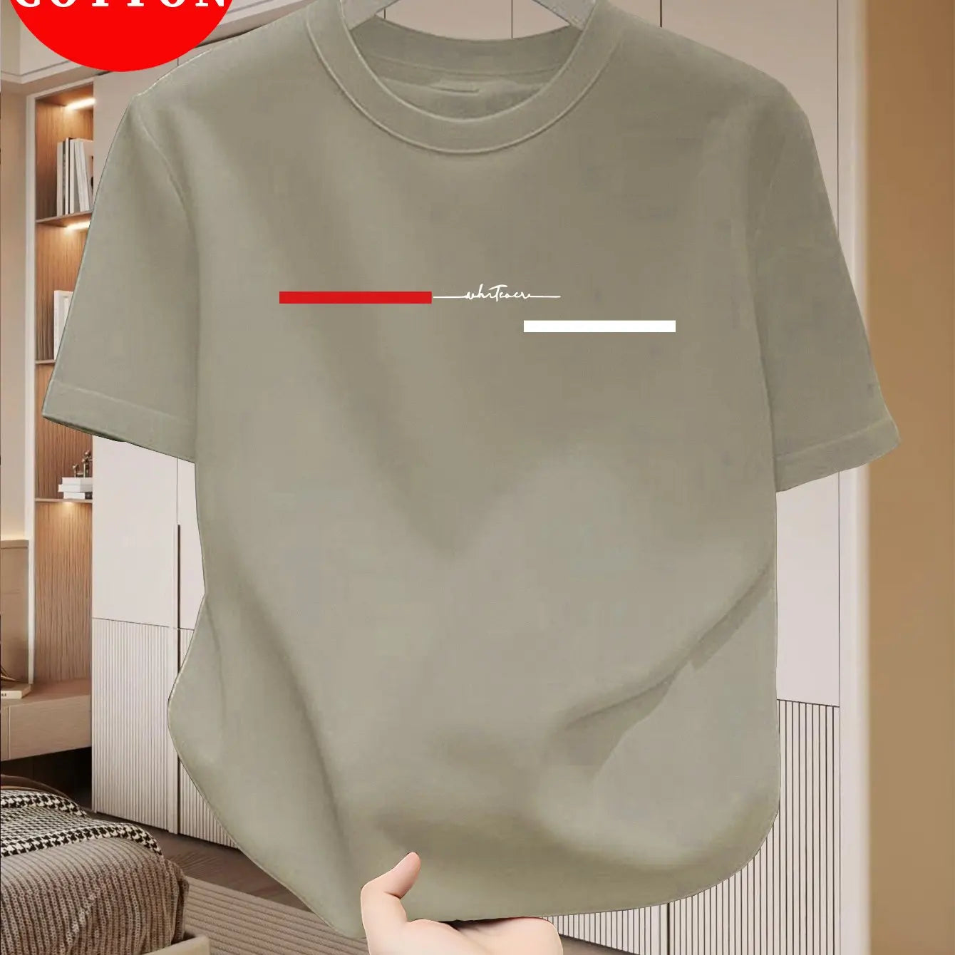 T-Shirt Homme 100% Coton Loose Col Rond Imprimé Lettres Style Américain 18 Coloris – CLEVI Paris