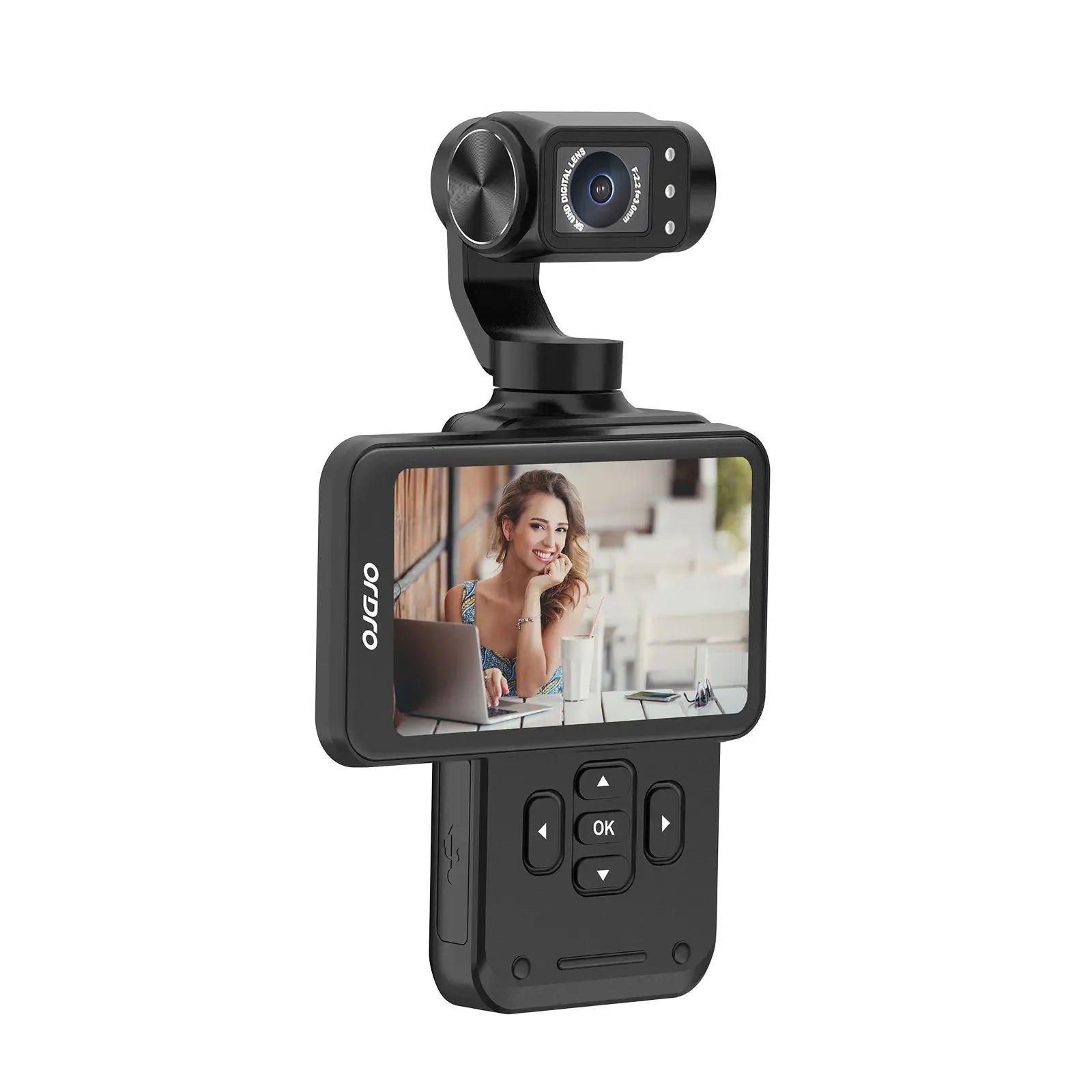 Caméra Sport M5 Gimbal 3 Axes 5K Suivi de Visage Vision Nocturne IR WiFi – CLEVI Paris