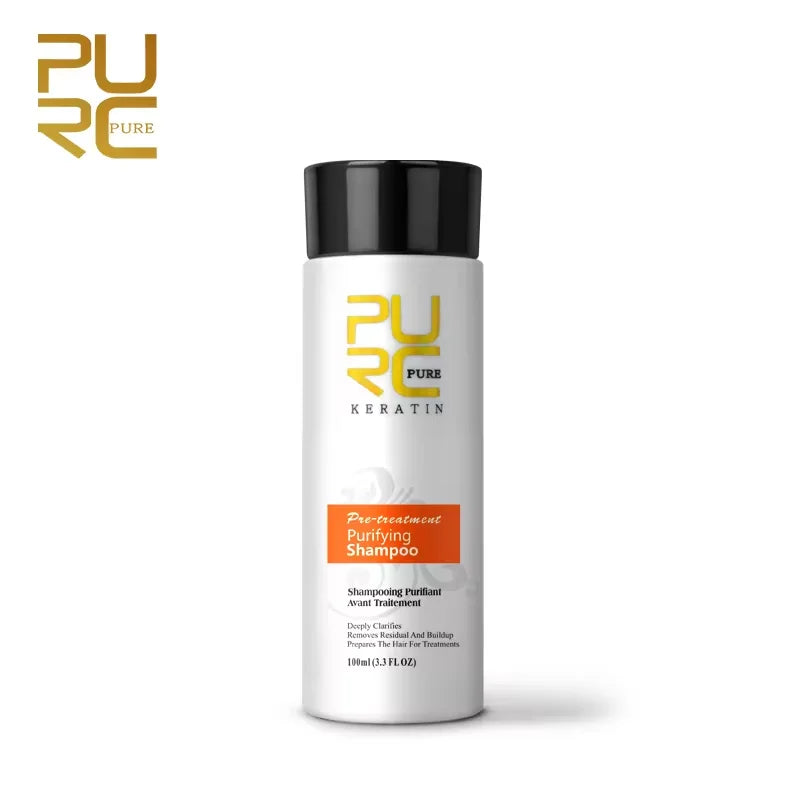 Shampooing Purifiant & Après-Shampoing PURC – Soin Kératine Professionnel, Lissage & Brillance